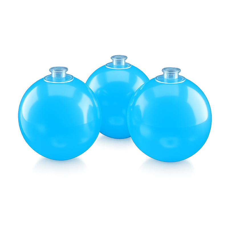 Hellblauer wiederverwendbarer PilaMania Ballon