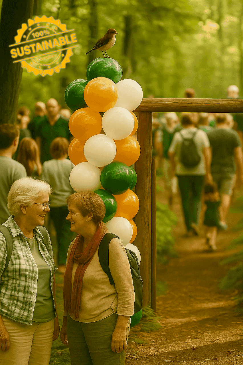 Nachhaltige wiederverwendbare PilaMania Ballondekoration