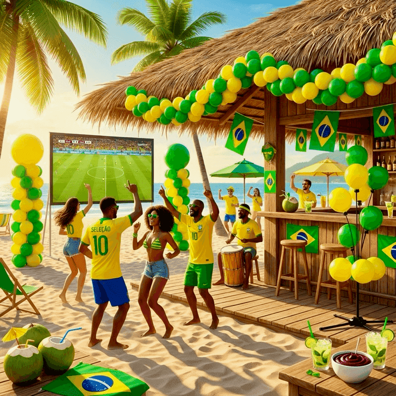 Ballonakzent bei Fußballevent