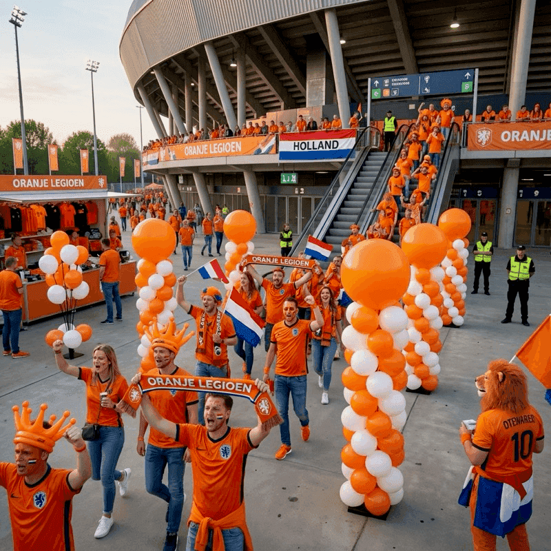 Hohe Ballonsäulen als Statement-Dekoration