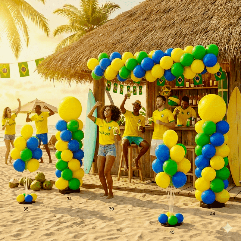 Nahaufnahme perfekt arrangierter Ballondekoration