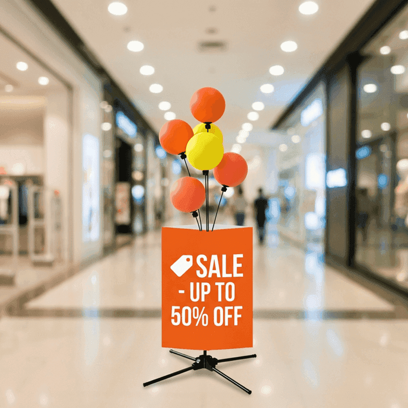 PilaMania Ballon Werbedisplay - mit Sandwich-Schild-Konfiguration