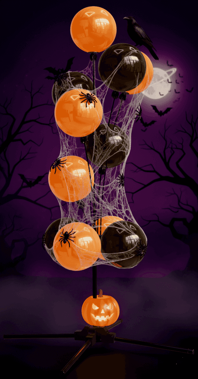 Komplettes Halloween-Setting mit PilaMania Ballondekoration