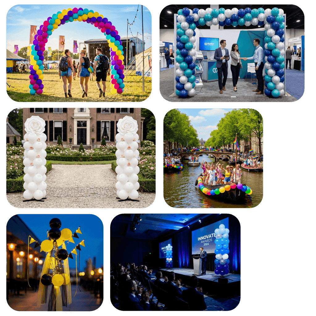 PilaMania Ballonaufstellung bei professionellem Firmenevent und Markenaktivierung