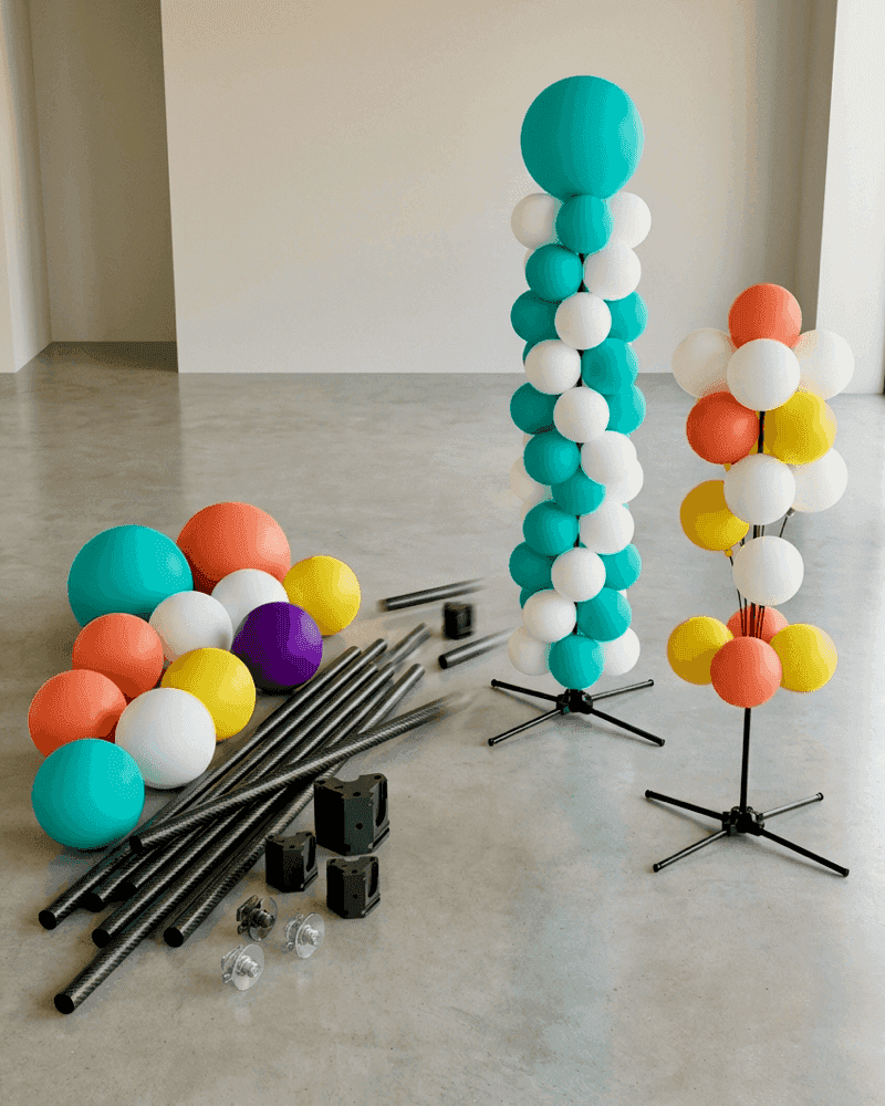 PilaMania Komponenten, die sich in verschiedene Dekorationen verwandeln