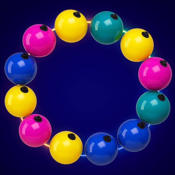 Bunte Partydekorationen, die Freude und Kreativität ausstrahlen