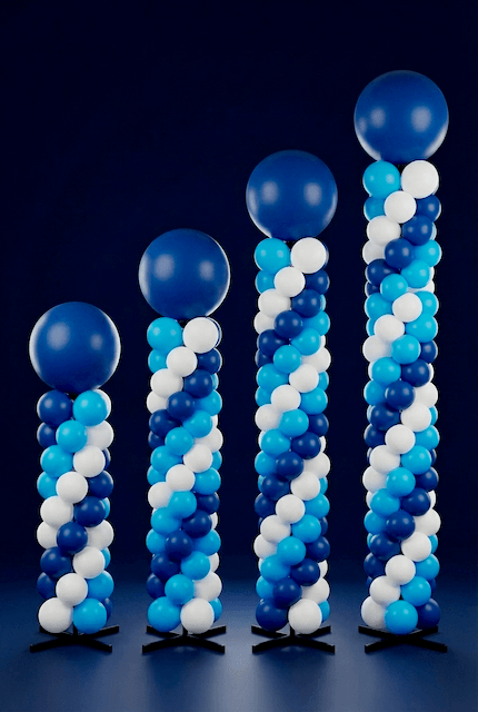 Skalierbare Ballondekoration in verschiedenen Formaten