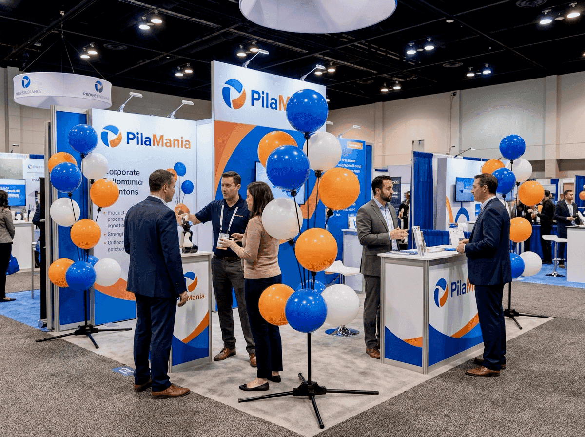 Ballonfontänen als Eye-Catcher am Messestand