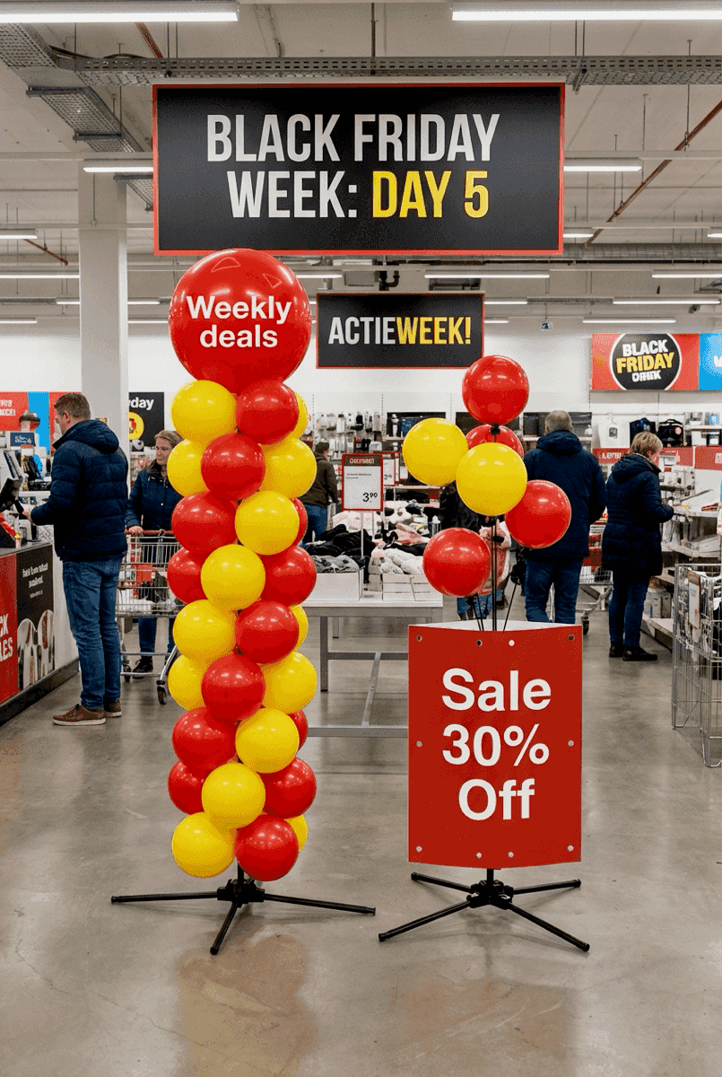 PilaMania-Ballondekoration mit konsistenten Farben Woche für Woche