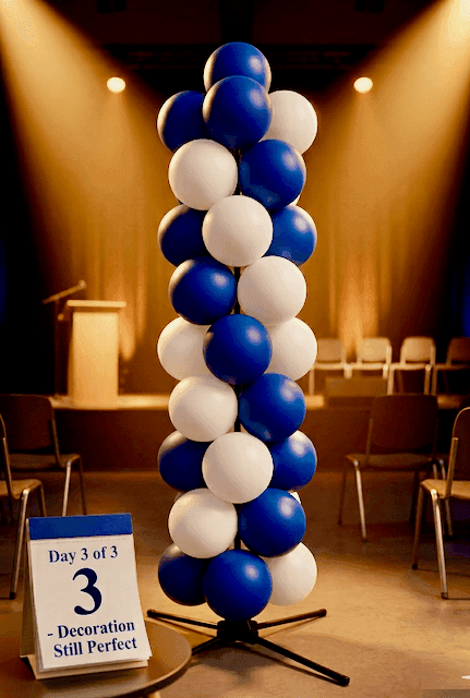 Ballondekoration die mehrere Tage perfekt bleibt für Haupt- Realschul- und Gymnasial-Abschlussfeiern