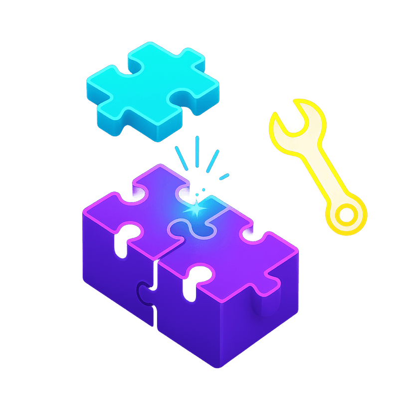 Reparatursystem - austauschbare Teile und Anleitungen