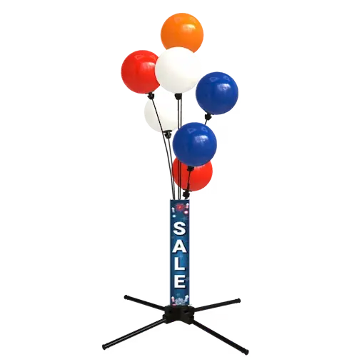 PilaMania Ballon-Aufsteller mit SALE-Säule und Ballontraube, ohne Umgebung